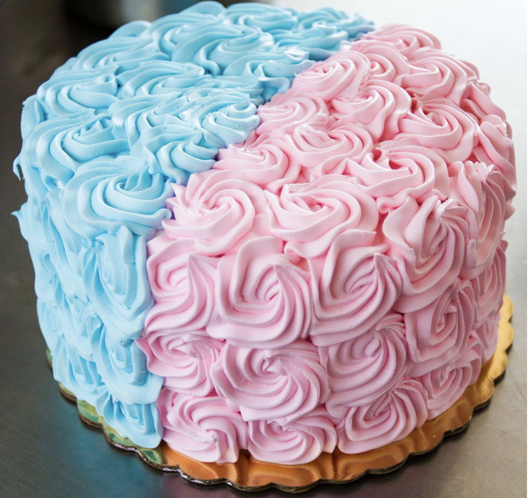 3-layer Gender Reveal Cake | Local Pickup at Dewey's Bakery